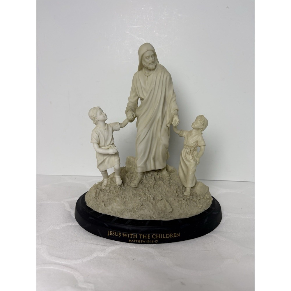 2001 Jesus With The Children Master Piece Figurine  Brian Jekel Christian Statue